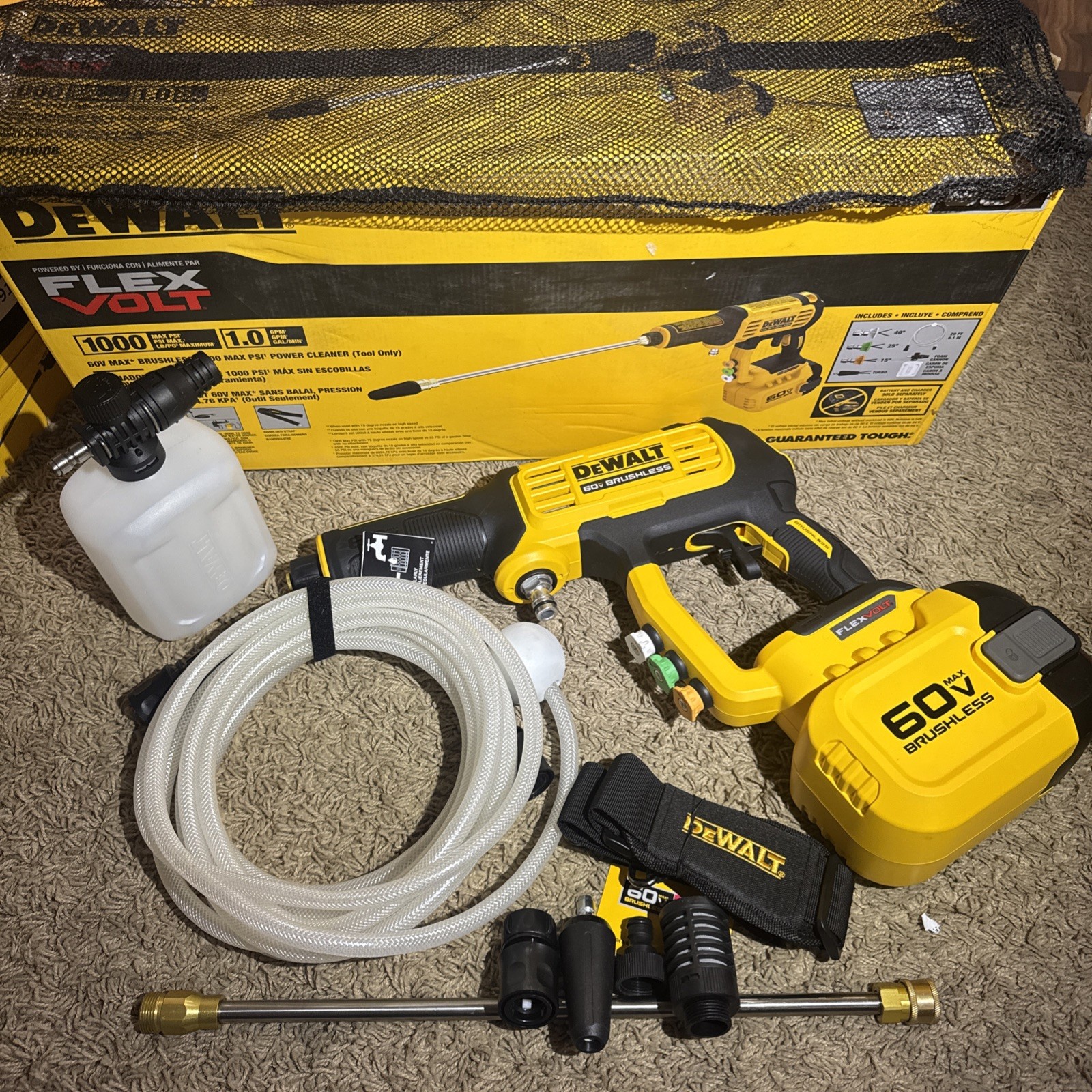 DEWALT FLEXVOLT 60V MAX Pressure Washer Tool Only DCPW1000B (tool Only)