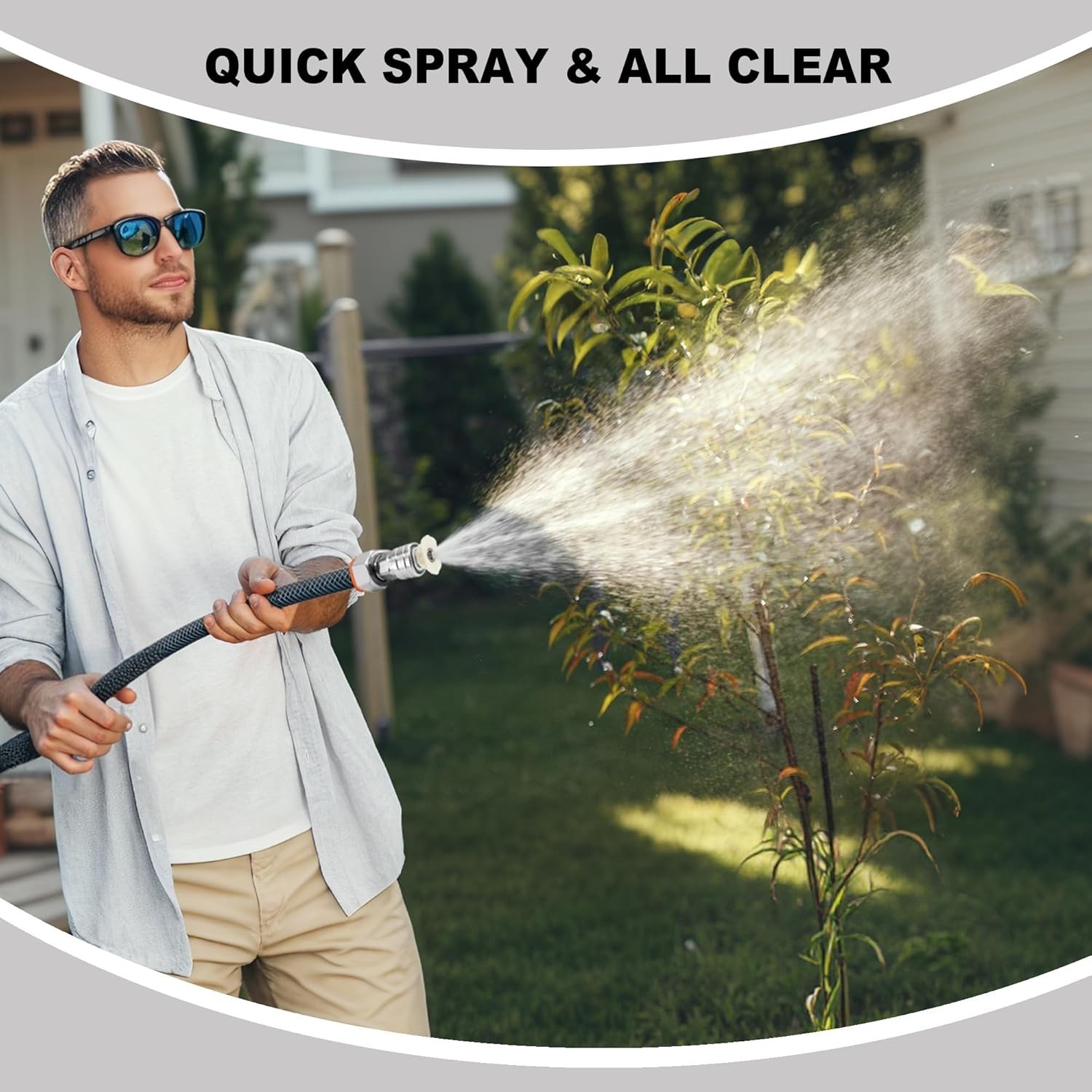 Compact Garden Hose to Mini Pressure Washer Adapter – Ideal for Easy Cleaning