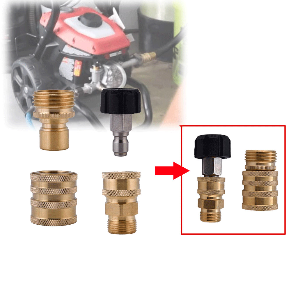 Pressure Washer Adapter Set M22 3/8″ Quick Connect Fitting For Power Washer Hose