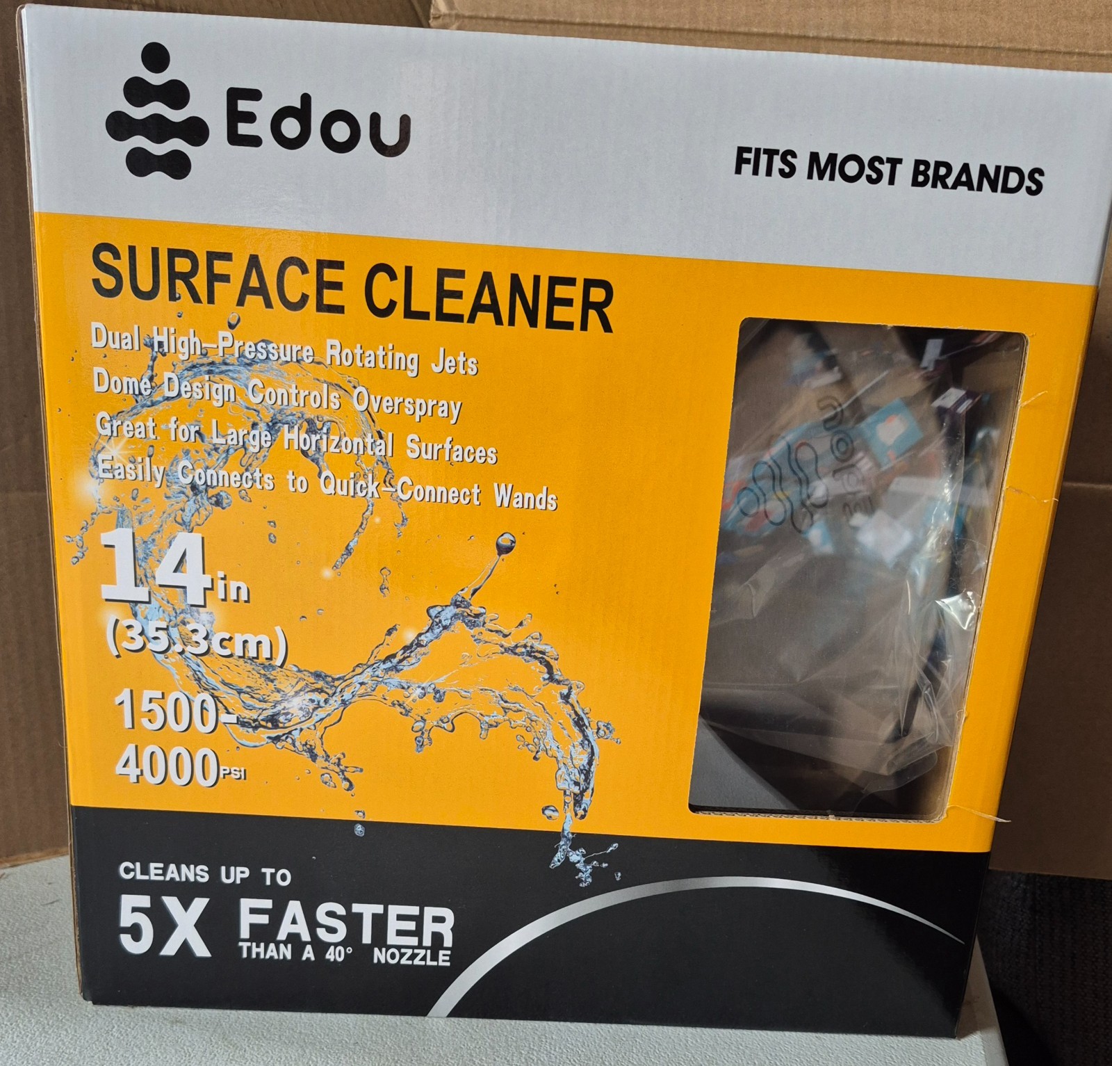 Edou Direct Surface Cleaner with Wheels & Wand +