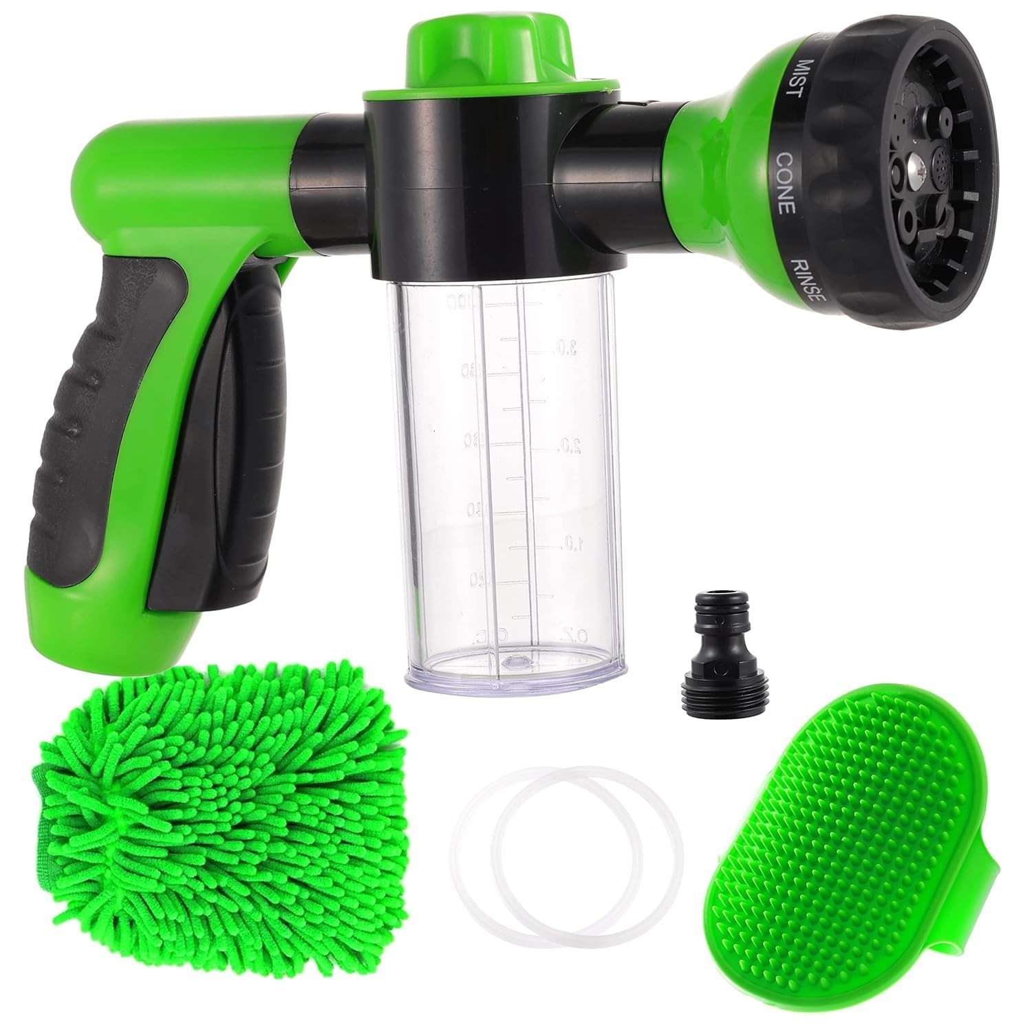 All-in-One High Pressure Foam Gun & Brush Set: Ideal for Car Wash & Patio Care