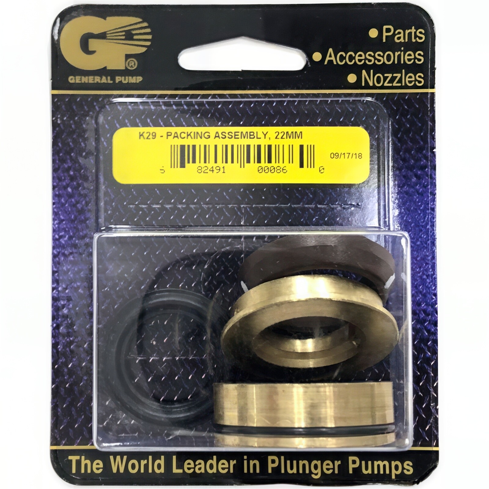 General Pump Kit 29, Long Packing Assembly, 22mm for Pressure Washer Pumps