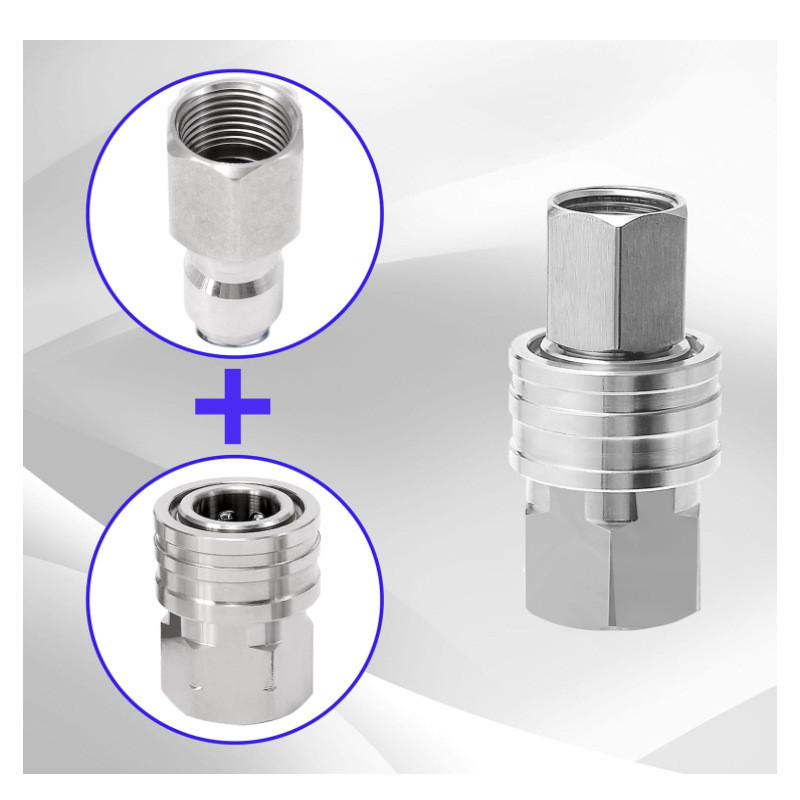 4Pcs NPT 1/4 Inch Pressure Washer Adapter Stainless Steel Quick Connect Fitting
