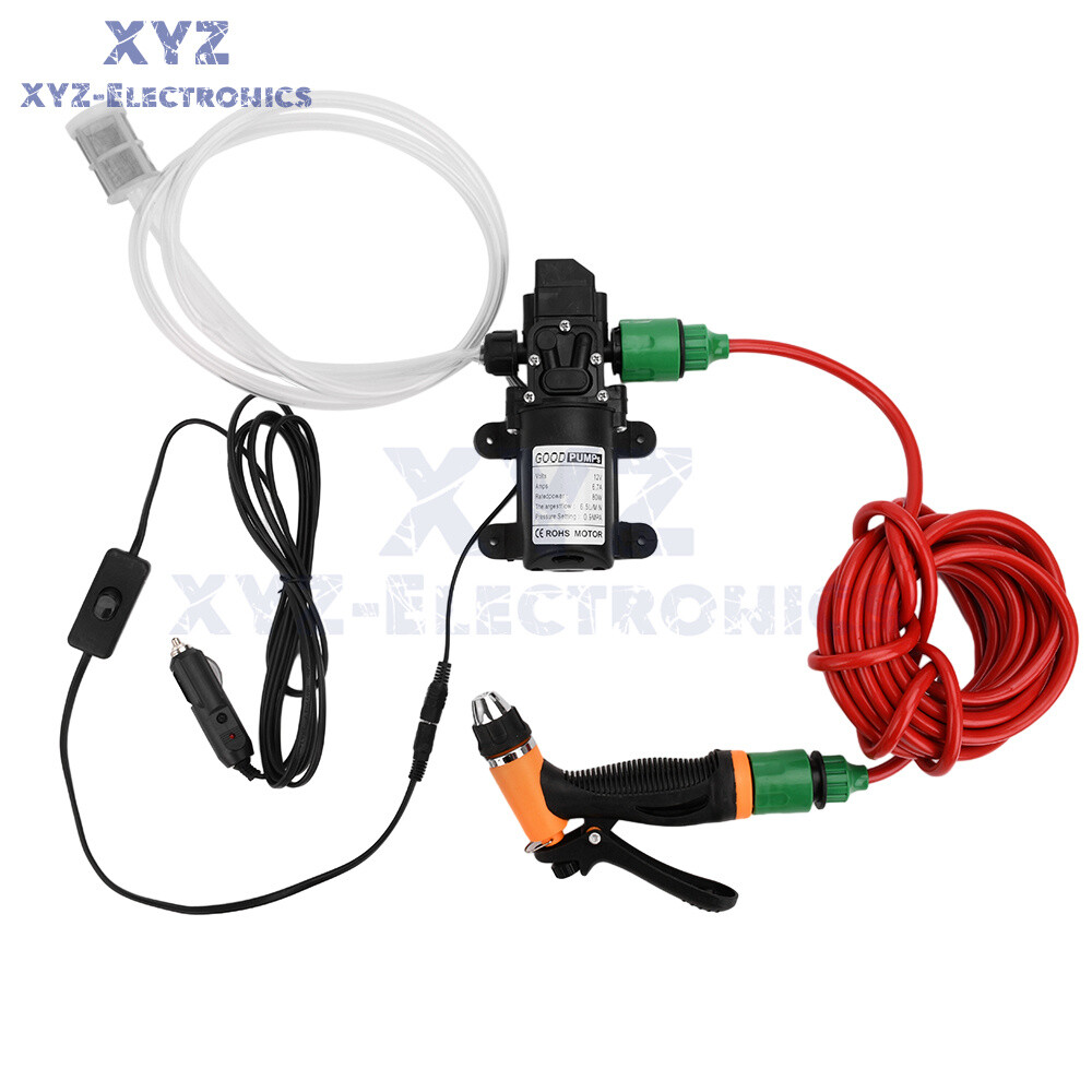 DC12V 80W High Pressure Self-Priming Car Portable Washer Water Pump Kit