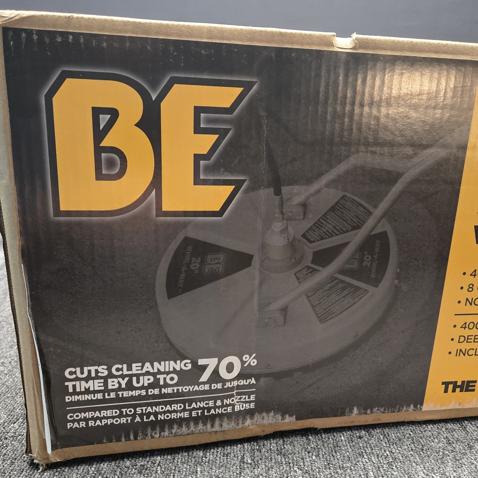 20″ BE Whirl-A-Way Pressure Washer Surface Cleaner Concrete 85.403.007