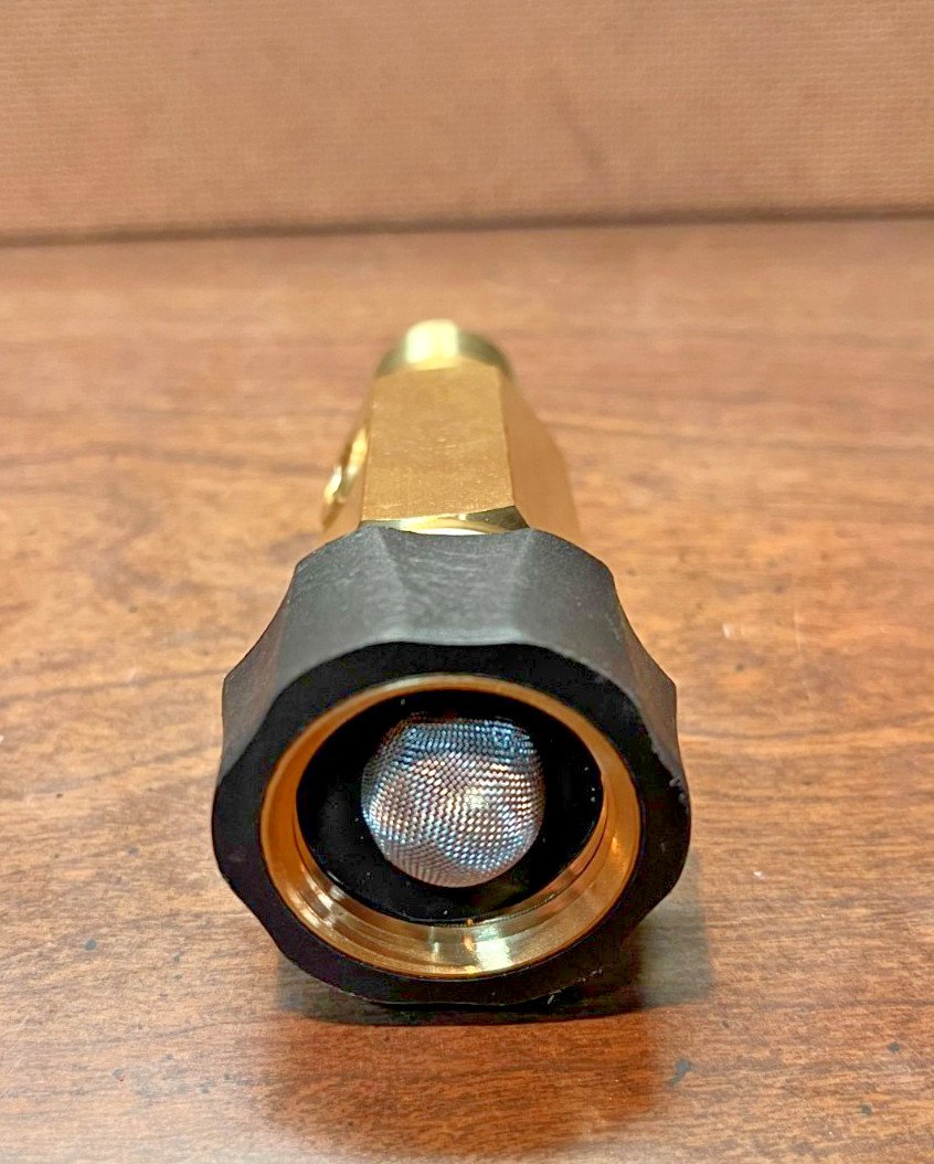 Pressure Washer Inlet Filter 3/4″ Garden Hose 1/2″ NPT Screen 1/4″ Bypass Brass