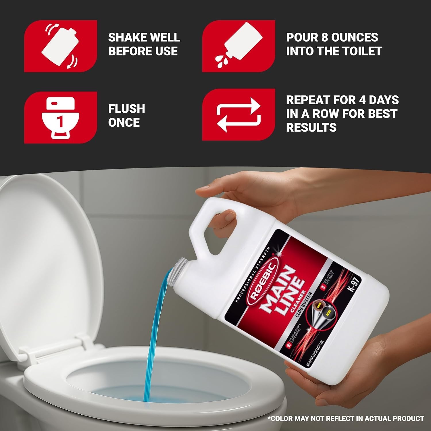 64 fl oz Liquid Septic Tank Cleaner – Prevent Clogs with Easy Application