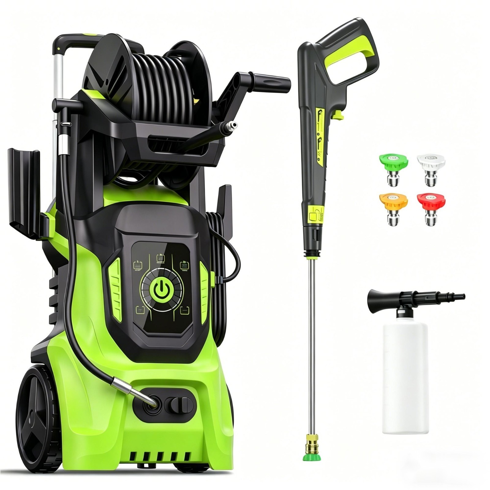 Pressure Washer 4500PSI 3.8GPM, 15-Level Touchscreen, Soap Tank, for Yard