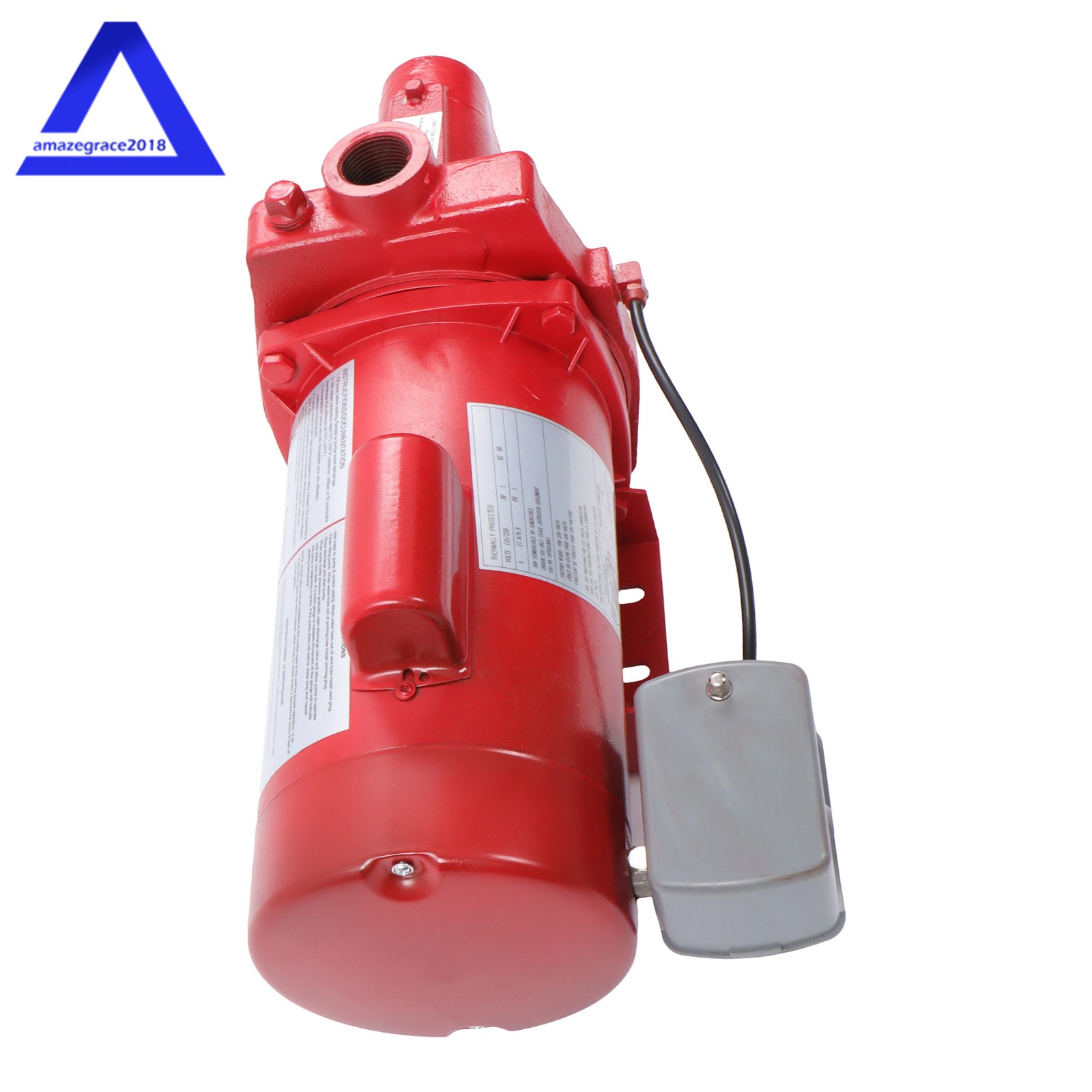 Cast Iron Shallow Well Jet Pump 1 HP 23 GPM 115/230 Volt for Irrigation 602208