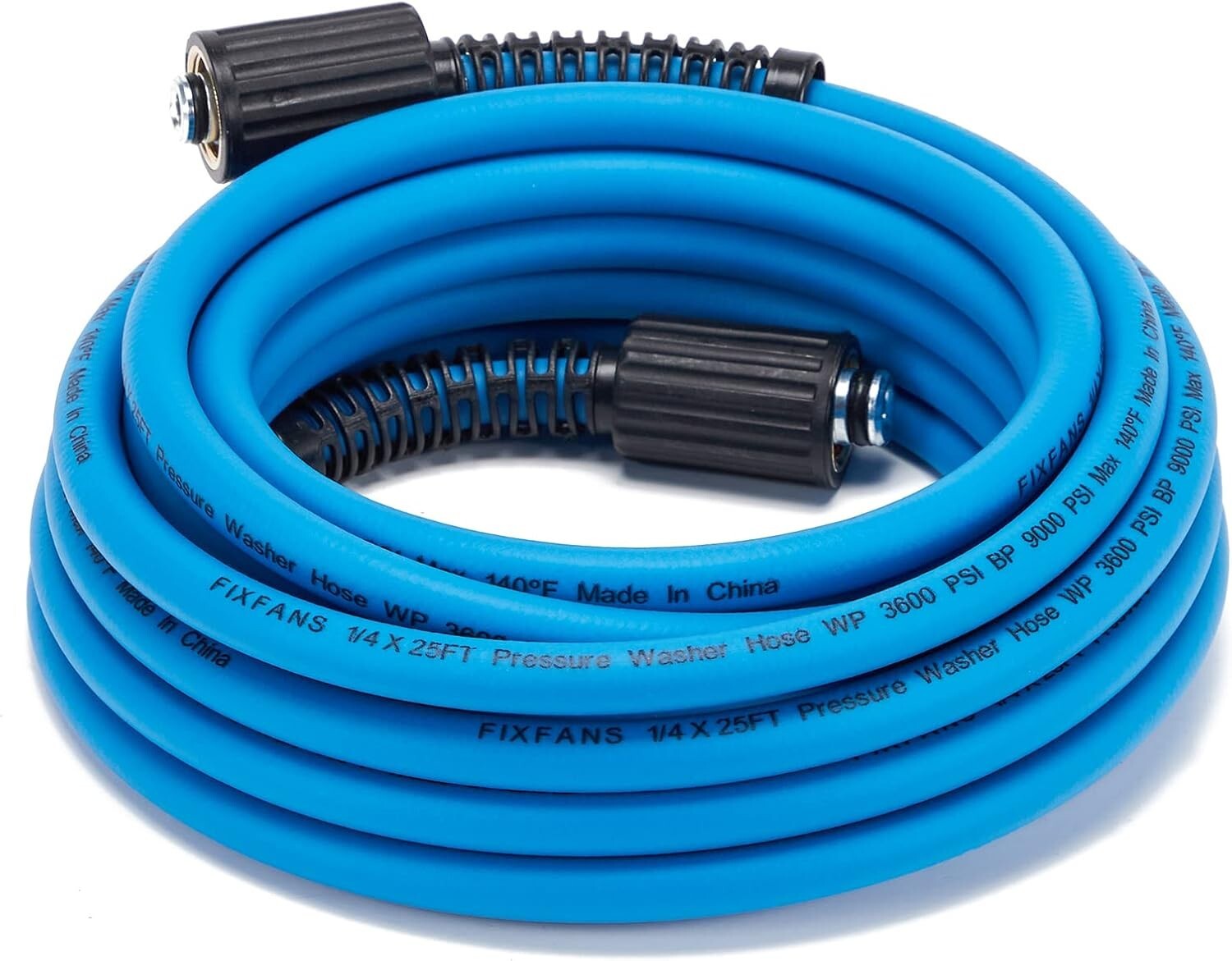 Premium 25 FT High Pressure Washer Hose – 9000PSI Burst, M22 Fittings Included