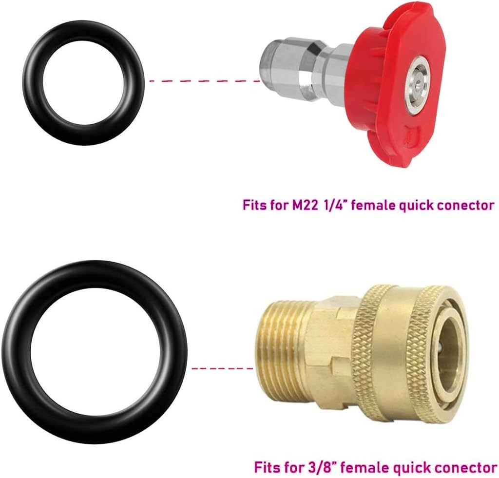 Pressure Washer Nozzle Tips Set with O-Rings and Quick Connect Coupler, 4000 PSI