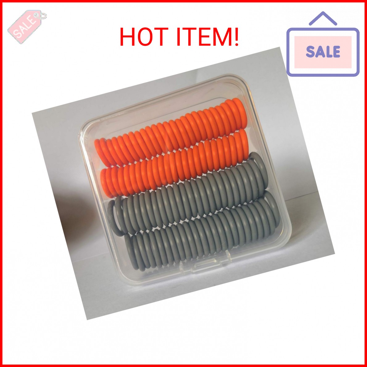 HAKATOP (100pk) New Pressure Washer O-Rings Seal Kits for 1/4″&3/8” Quick Coupl