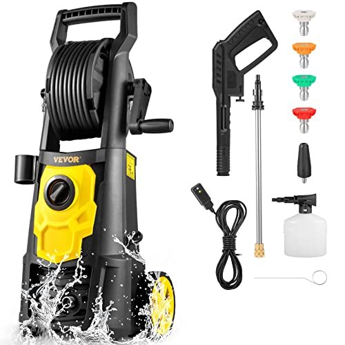 Electric Pressure Washer, 2000 PSI, Max 1.65 GPM Power Washer w/ 30 ft Hose&Reel