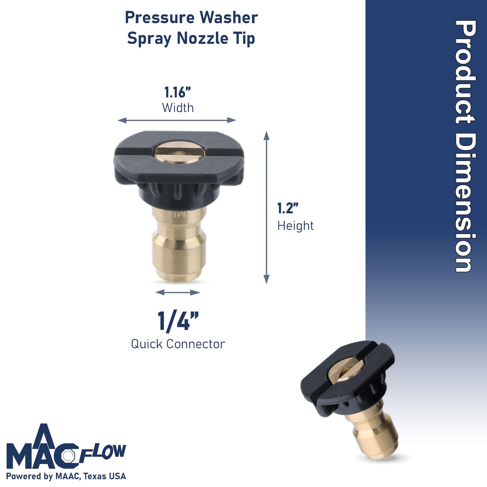 High Pressure Washer Nozzle Tips 1/4” Quick Connect Multiple Orifice Degrees …