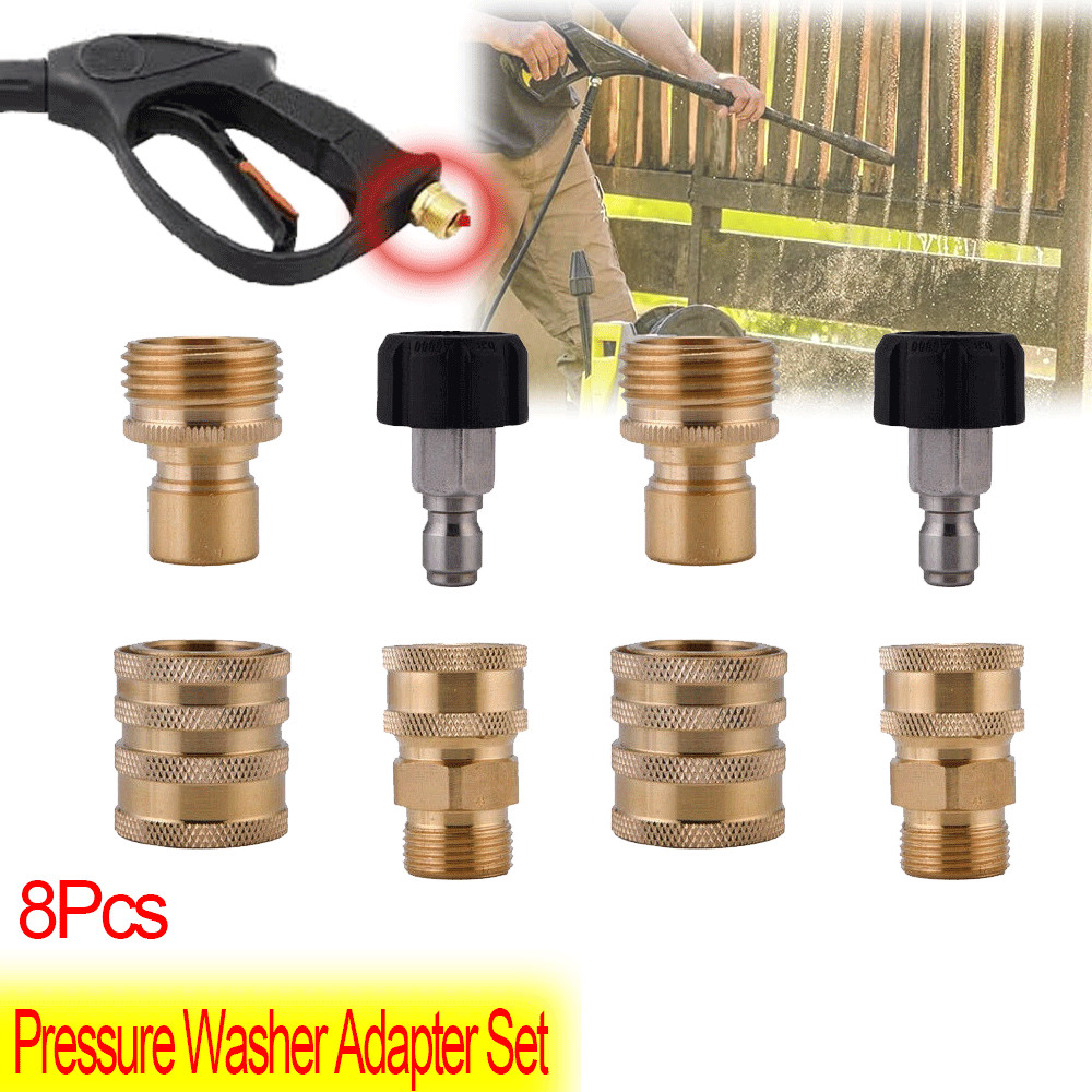 Pressure Washer Adapter Set M22 3/8″ Quick Connect Fitting For Power Washer Hose