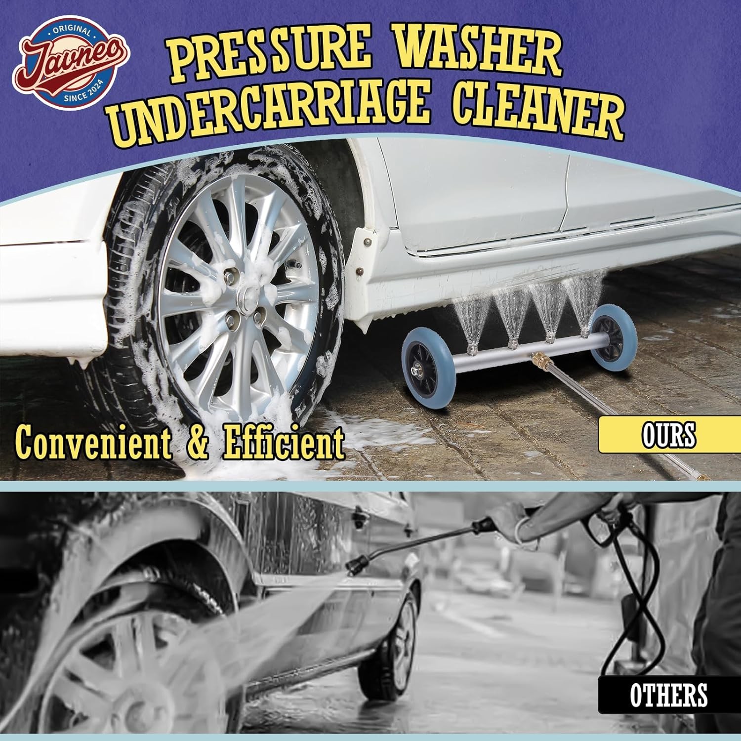 16″ Pressure Washer Undercarriage Cleaner w/ Extension Wands 4000 PSI