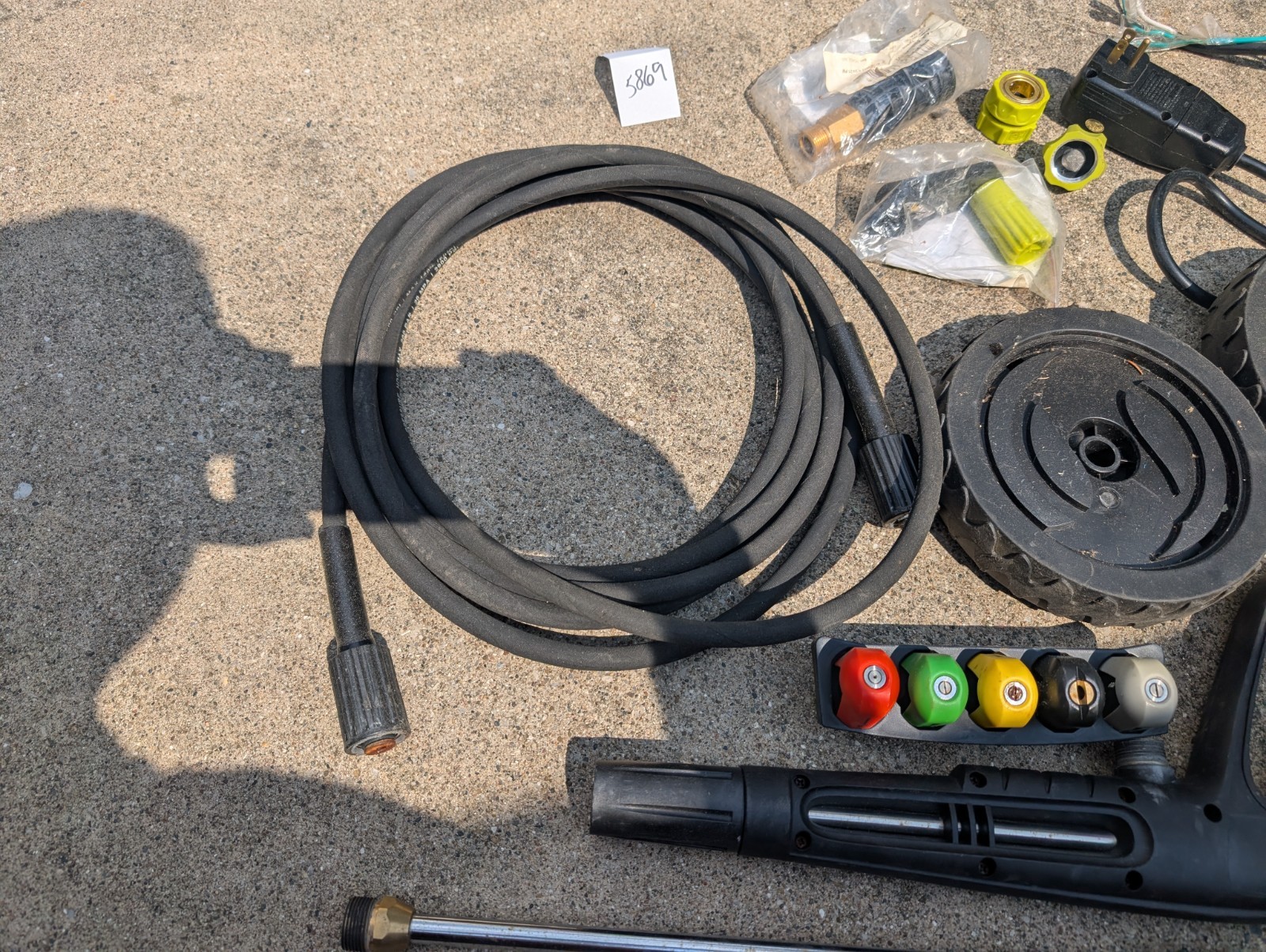 Sun Joe SPX3000-MAX PRESSURE WASHER PARTS LOT NOZZELS WAND HOSE WHEELS ADAPTERS