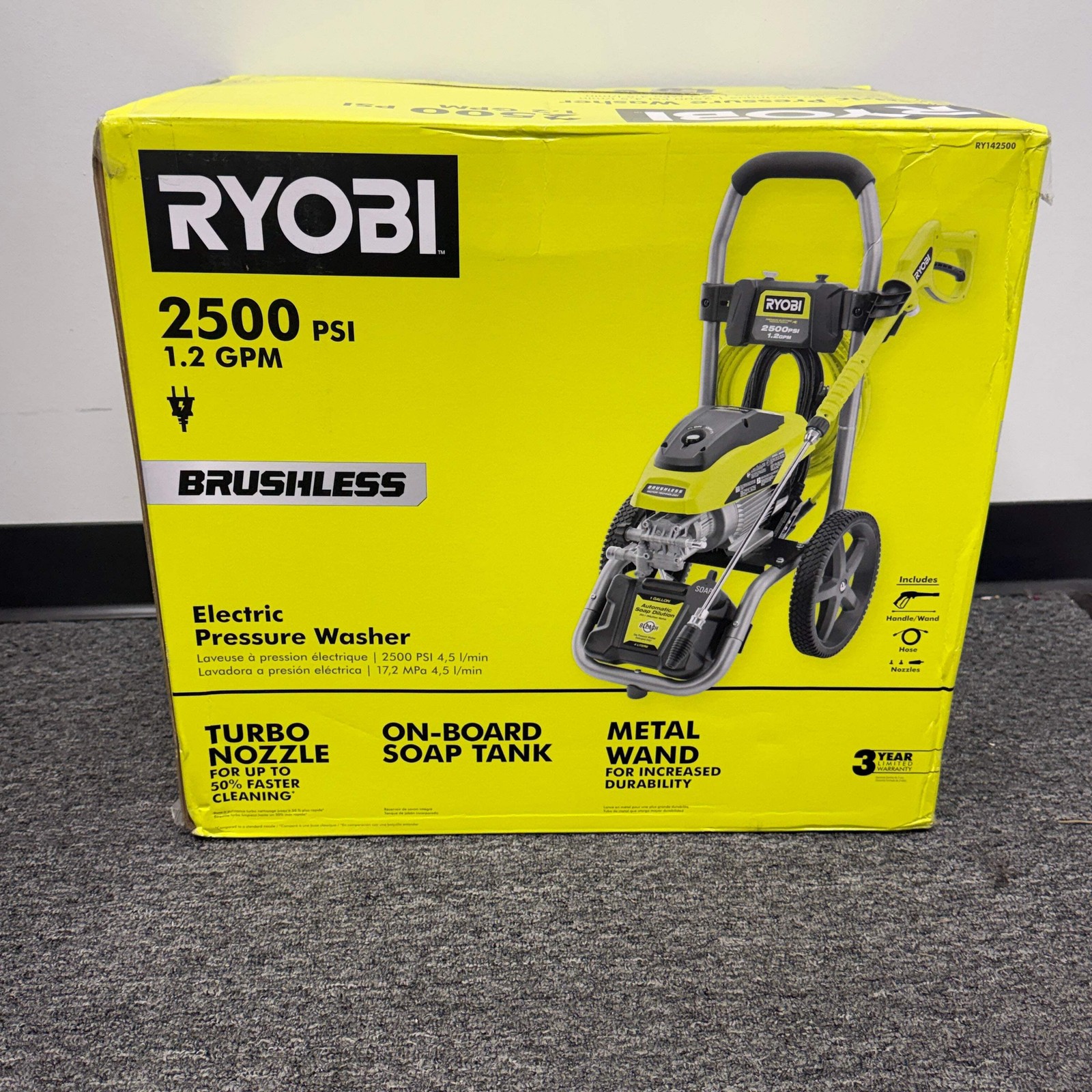 New Ryobi 120V Electric Pressure Washer RY142500