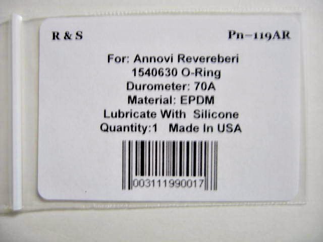 Annovi Reverberi AR-1540630 O Ring / R&S 119AR / FDA EPDM Material