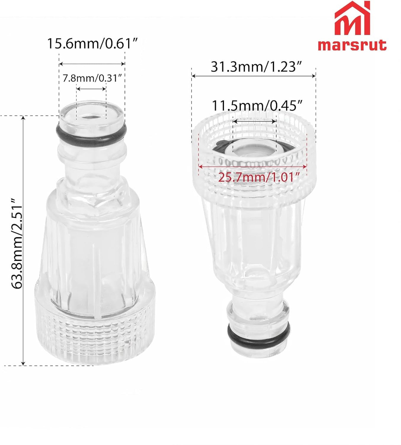 5Pcs 3/4 Inch Pressure Washer Parts Fits for DEWALT 20V MAX DCPW550 Cordless Pow