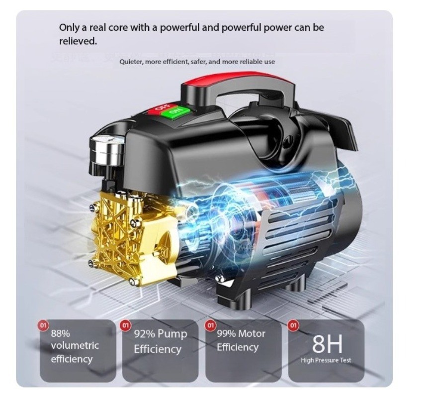 Home Use 220V Powerful Floor Scrubber High-Power Boost Pump Car Wash Machine