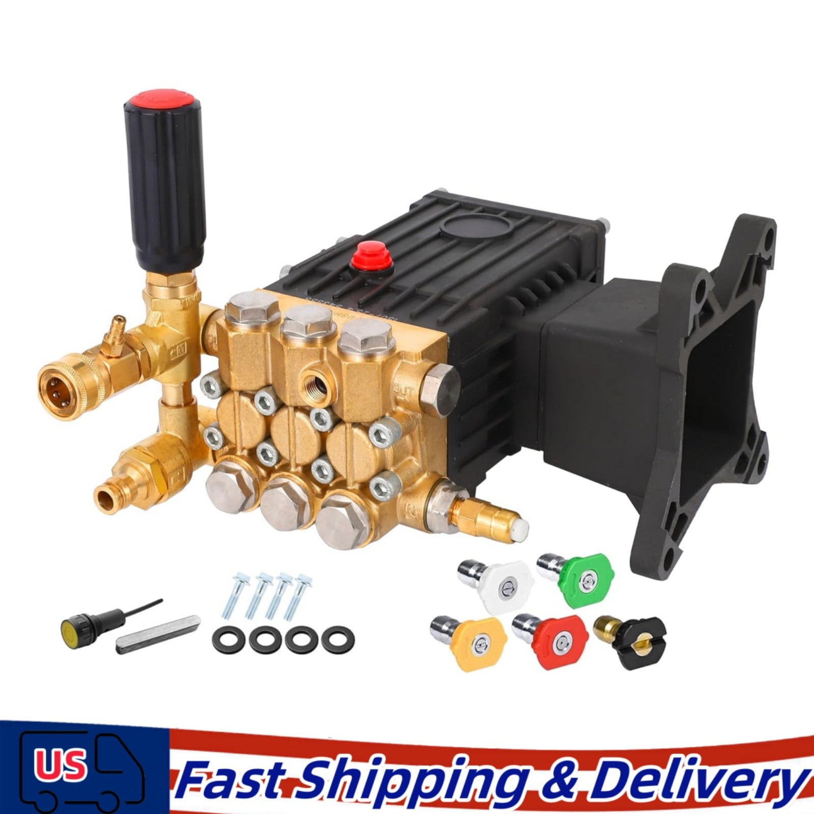 4000 PSI Pressure Power Washer Pump 4.0 GPM 1″ Hollow Shaft Water Pump New