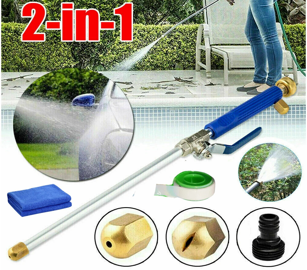 Garden Hose High Pressure Power Washer Water Spray Gun Nozzle Wand Attachment