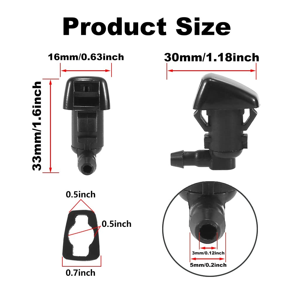 Gorniloxam Windshield Washer Nozzles, Replacement for Ford F250, Replaces…