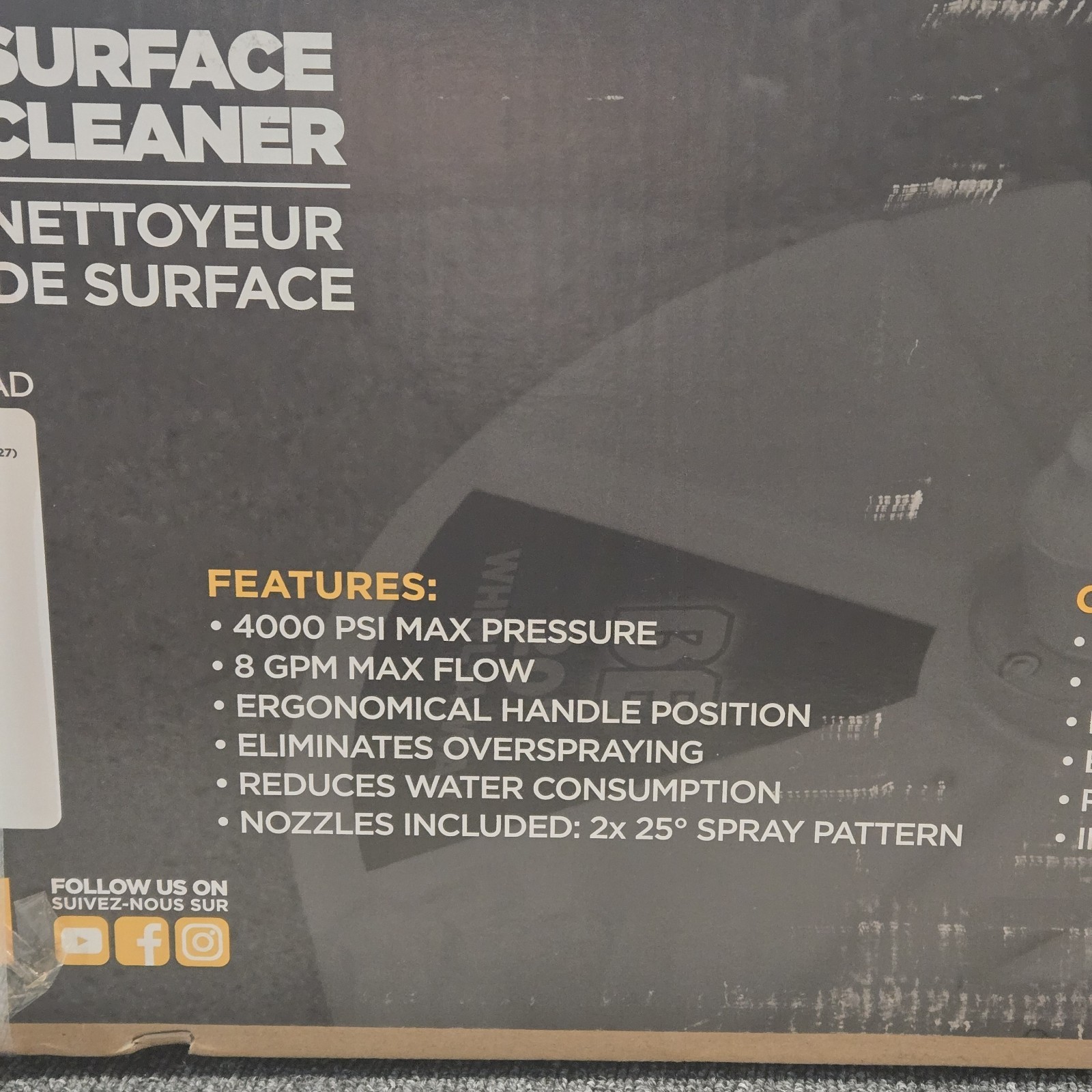 20″ BE Whirl-A-Way Pressure Washer Surface Cleaner Concrete 85.403.007