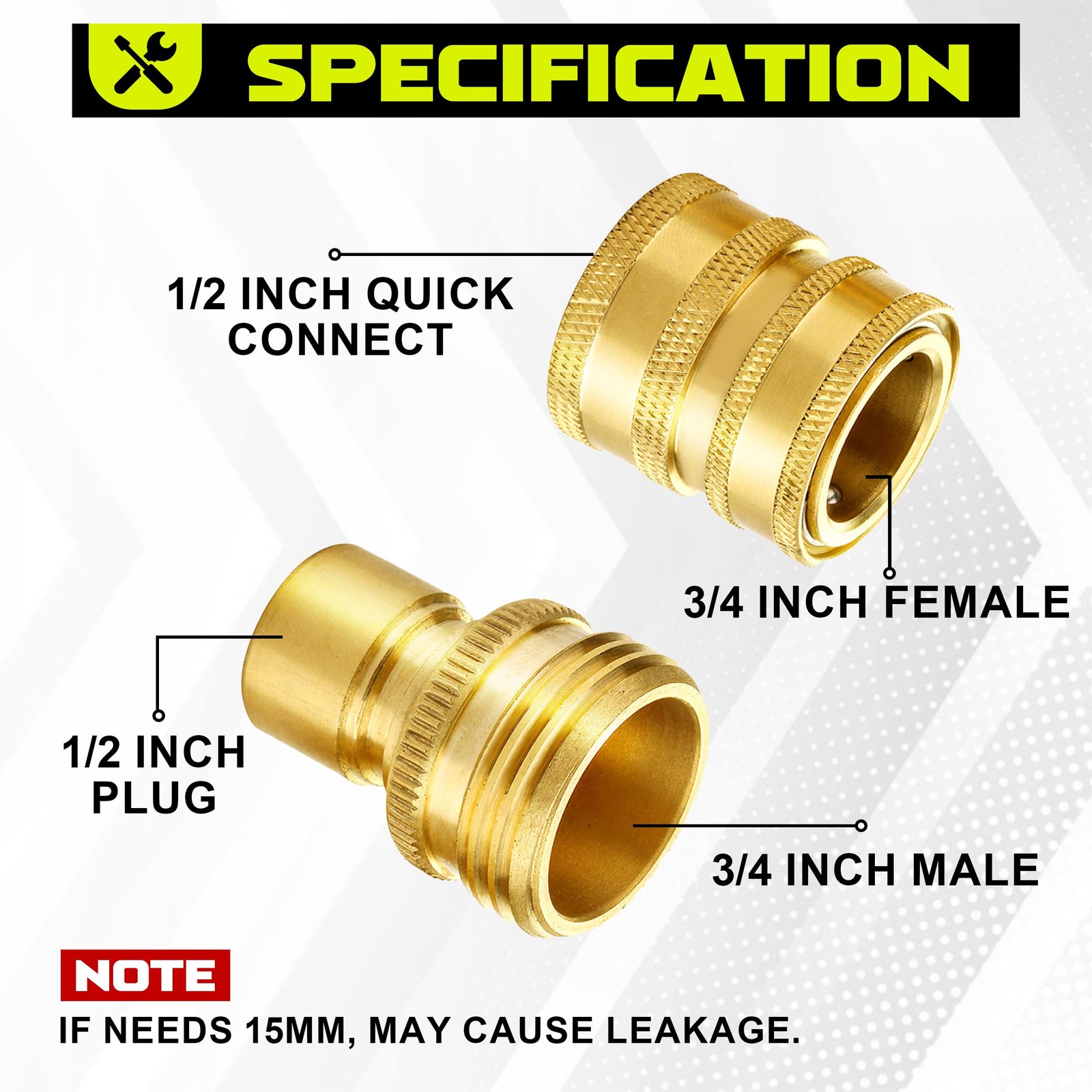 Ultimate Pressure Washer Adapter Set, Quick Disconnect Kit, M22 Swivel to 3/8…