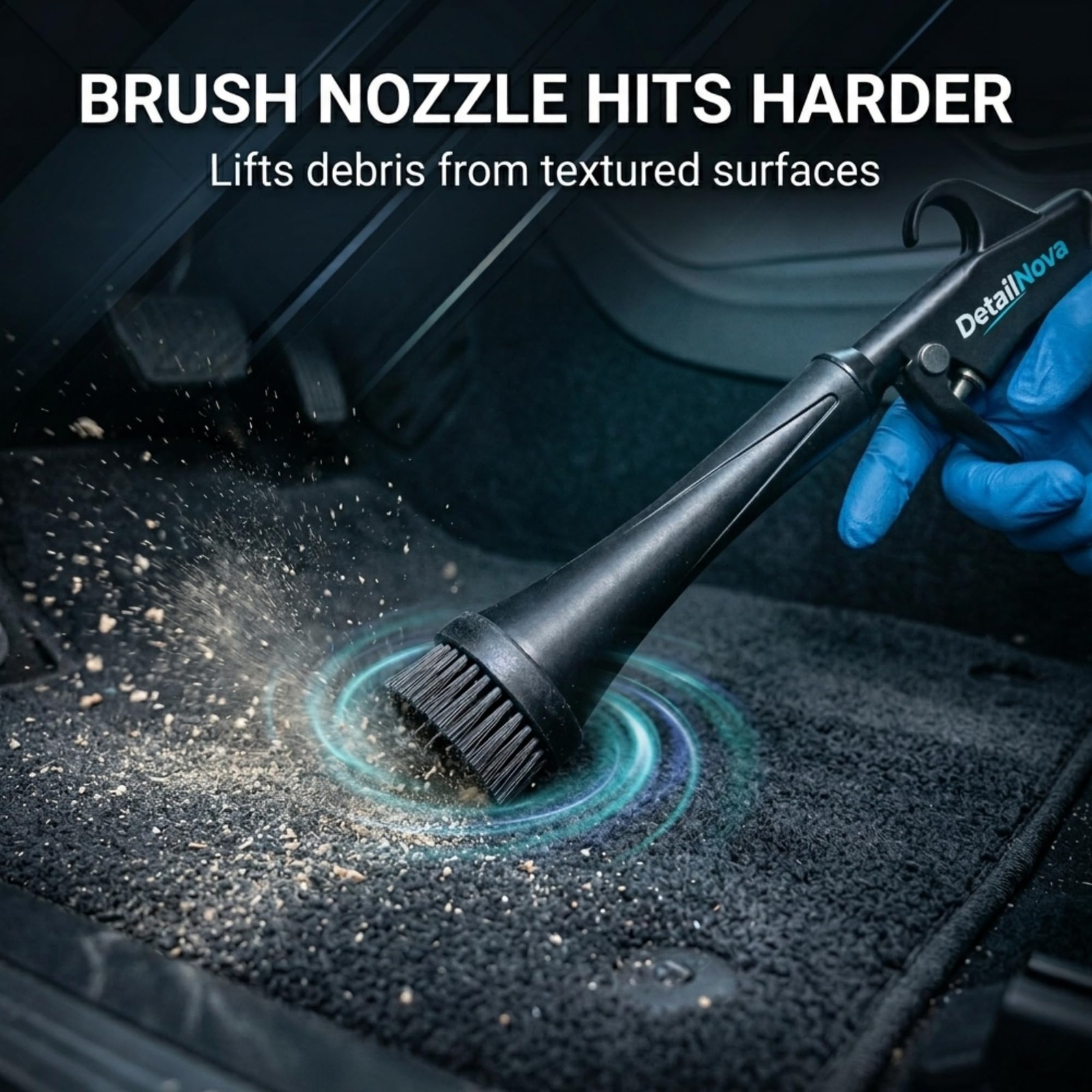 DetailNova Air Blow Gun for Car Detailing – Durable Tornado Black