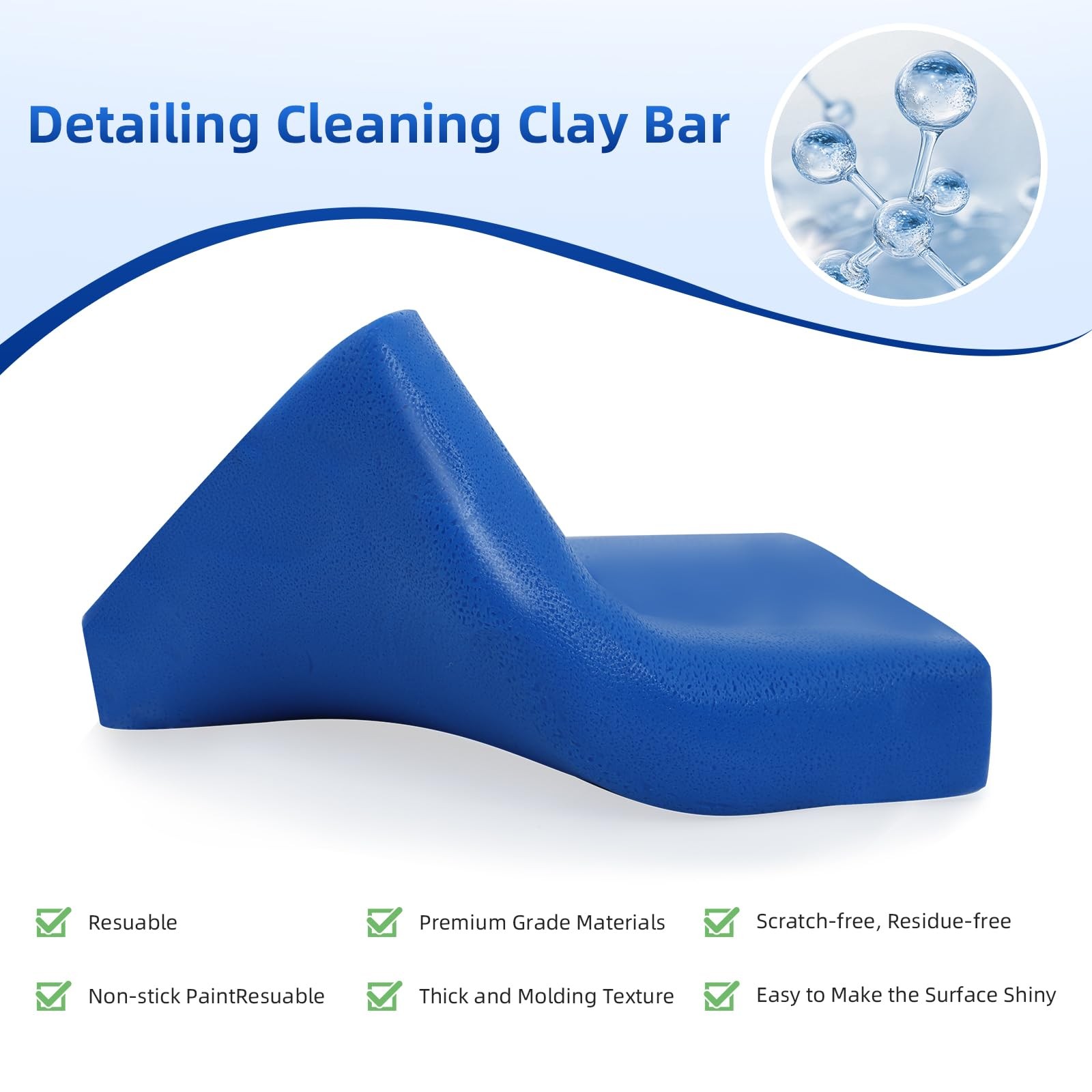 IPELY 4 Pack 100g Car Clay Bar Auto Detailing Magic Bar, Blue