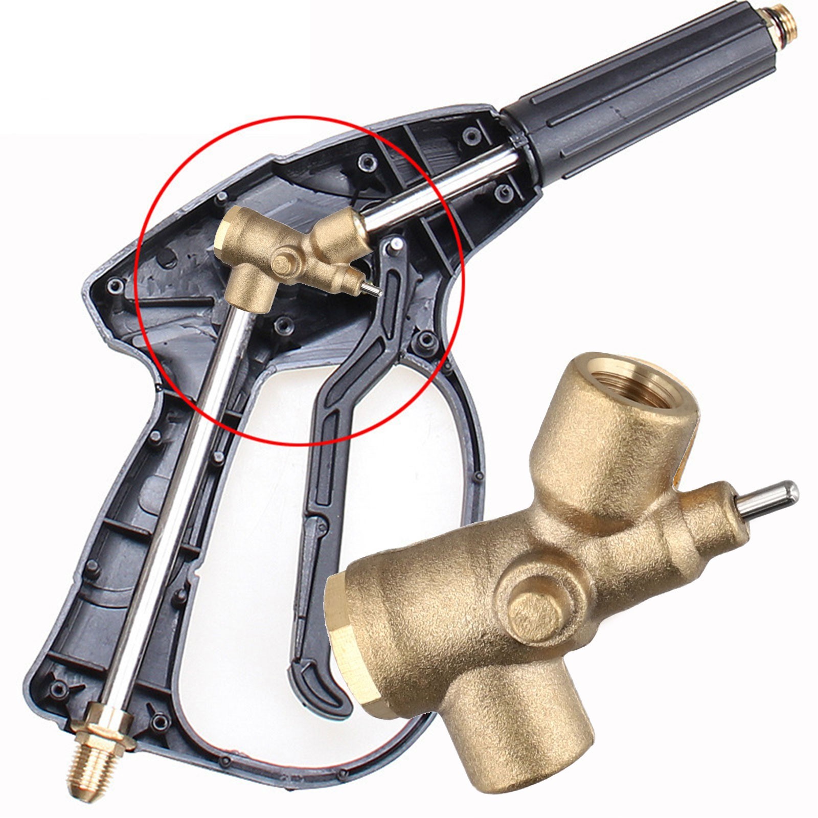 Full Copper Valve for Car Washing 220V Voltage 8 8mm Thread Size