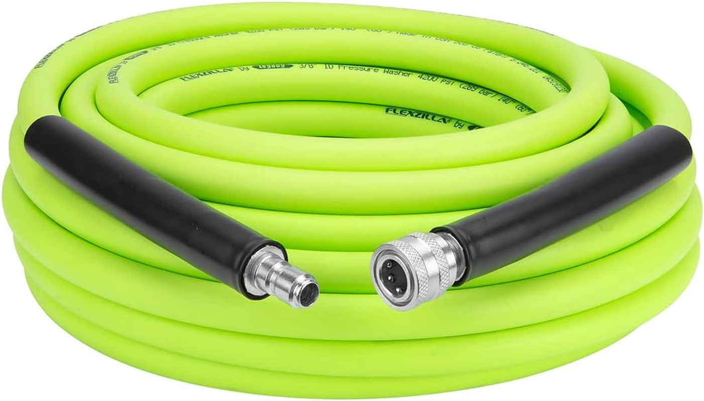 Durable 50′ High-Pressure 4200 PSI Pressure Washer Hose – Zillagreen 3/8
