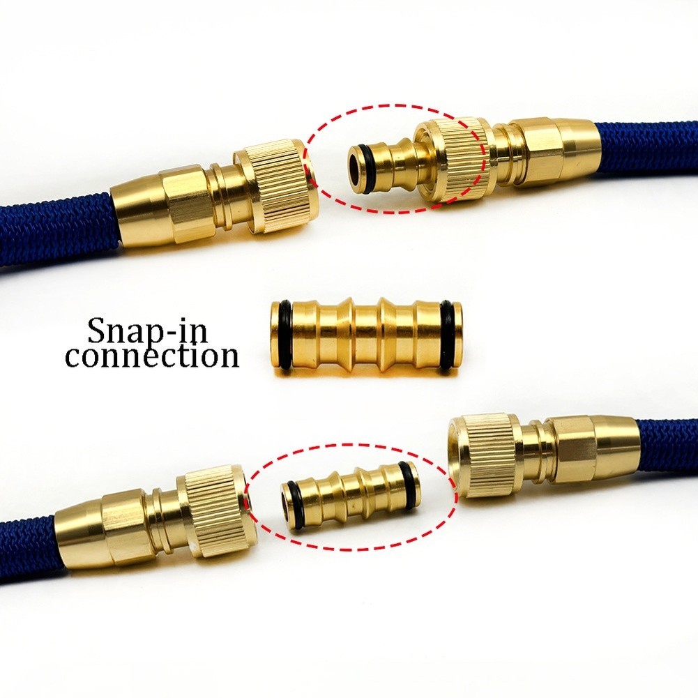 6 PCS Copper Bidirectional Nipple Connector for Garden Hose Quick Connect