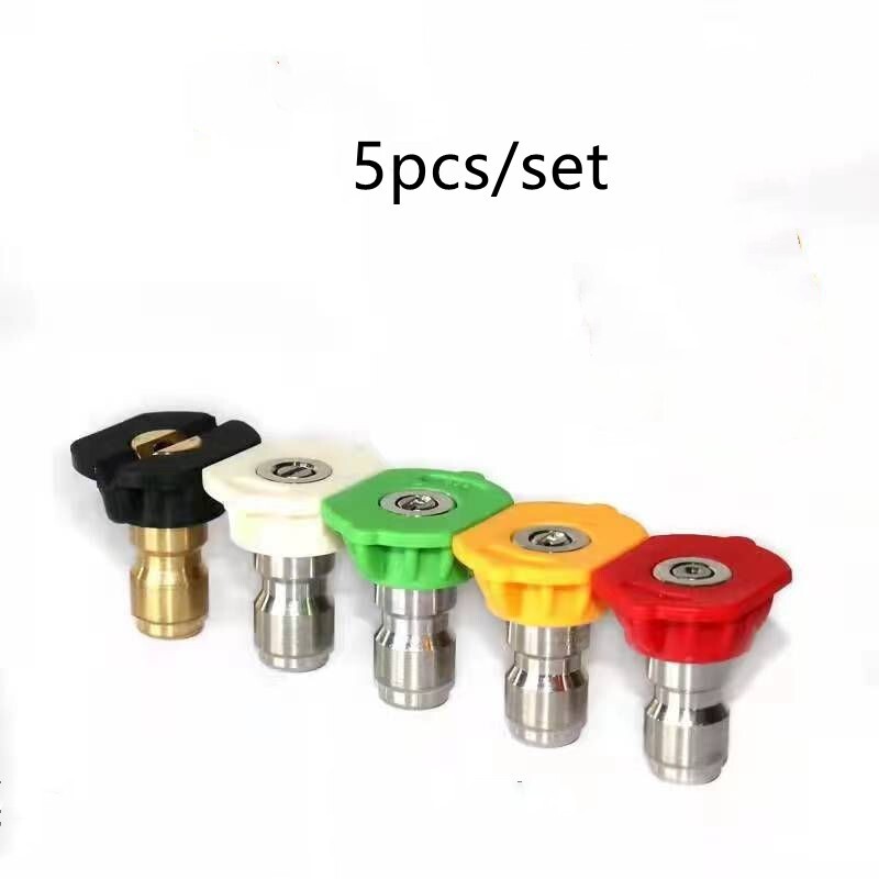 5pcs Pressure Washer Spray Tips Nozzles High Power Kit Quick Connect 1/4″ Set