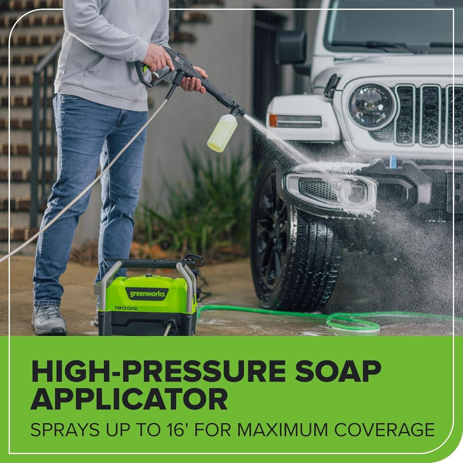 Compact 13Amp Portable Electric Pressure Washer with 20ft Hose – Versatile Use