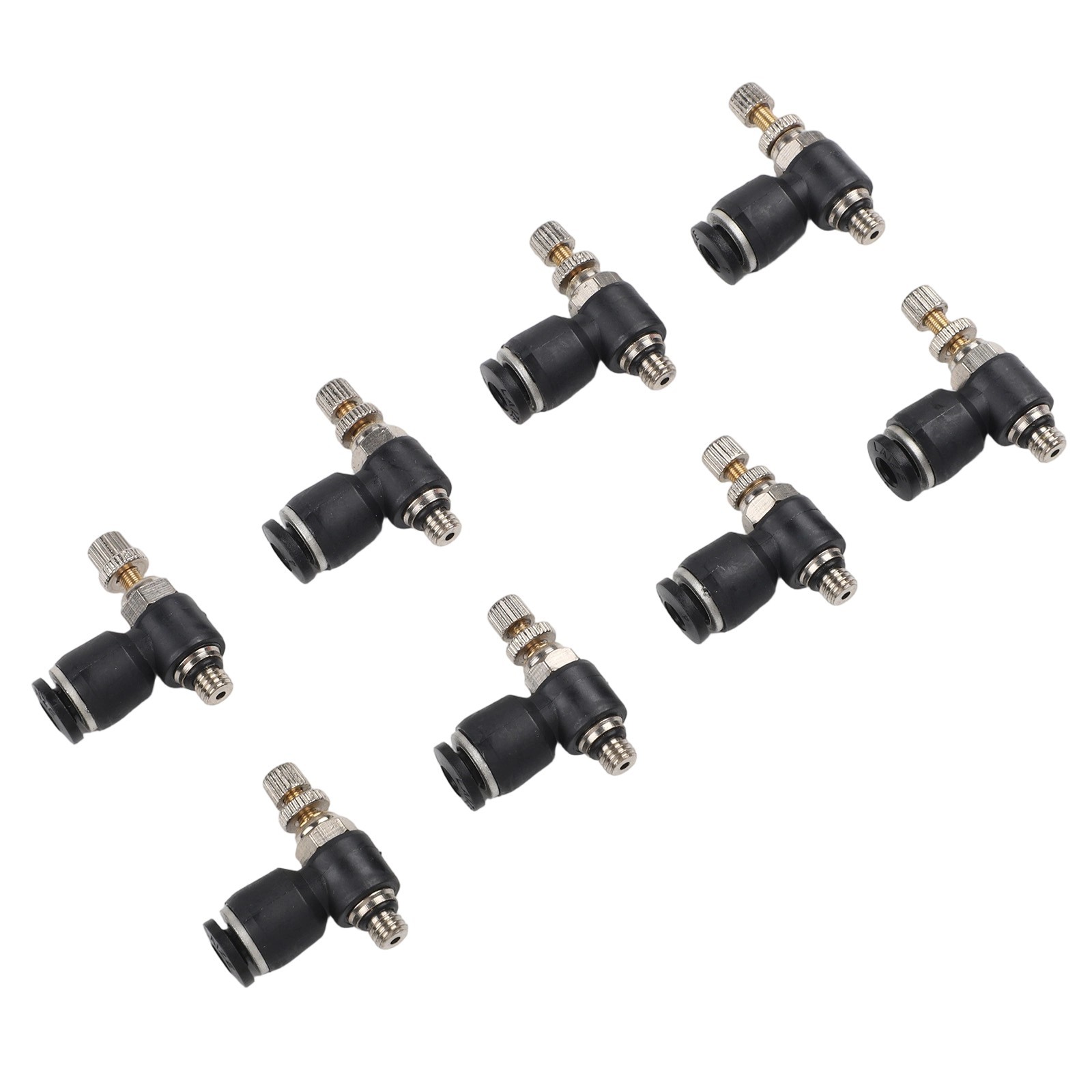 8 Quick Connectors for Pneumatic Systems Air Flow Control Valves and Tubing