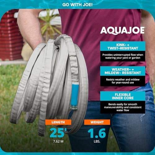 AQUAJOE AQUA JOE AJFJH25-58-PRX XTREME FIBERJACKET FLEXIBLE KINK-RESISTANT