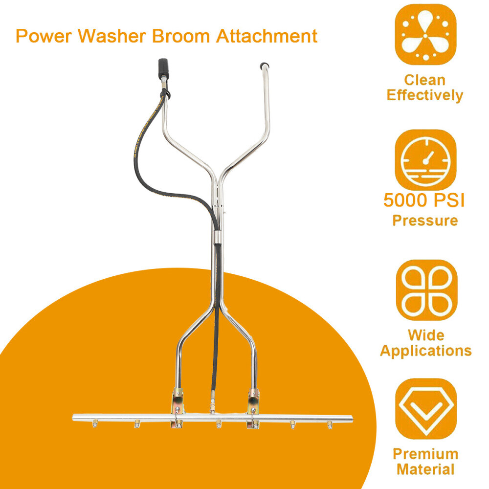 39″ Surface Cleaner Water Broom 7 Nozzles for Hot and Cold Water Pressure Washer
