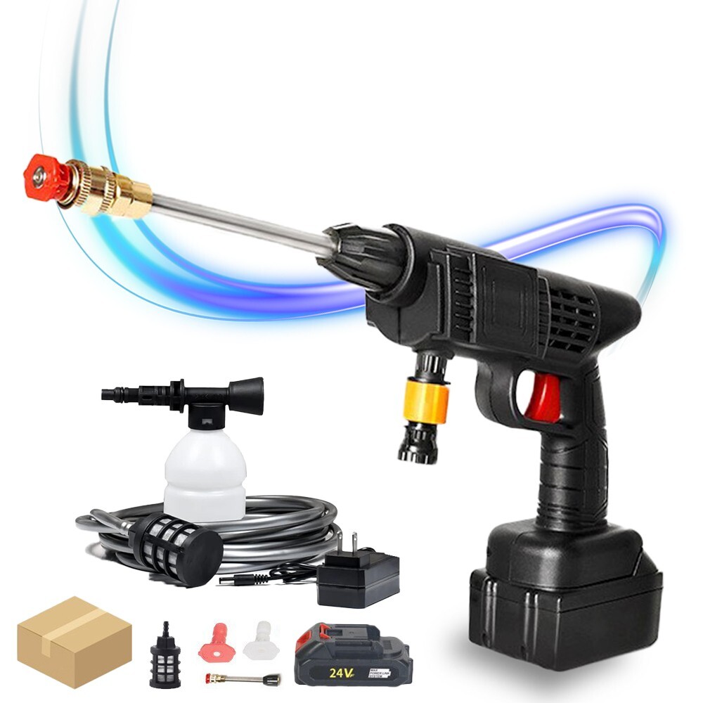 High Pressure Car Jet Wash Cleaner Water Gun 2000W 300 Bar + Battery 48V