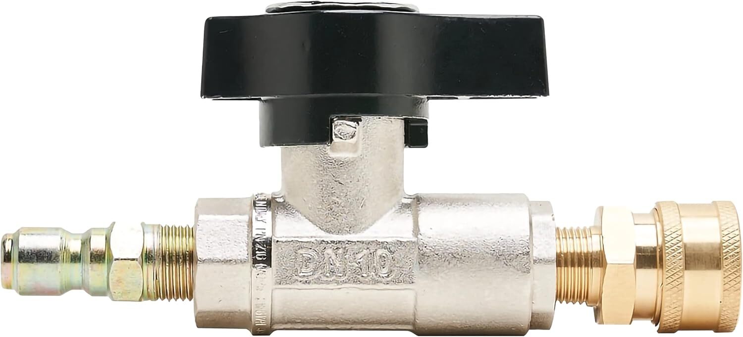 MTM Hydro Veloci 3/8″ Plated Brass Ball Shut Off Flow Control Valve, 3000 PSI