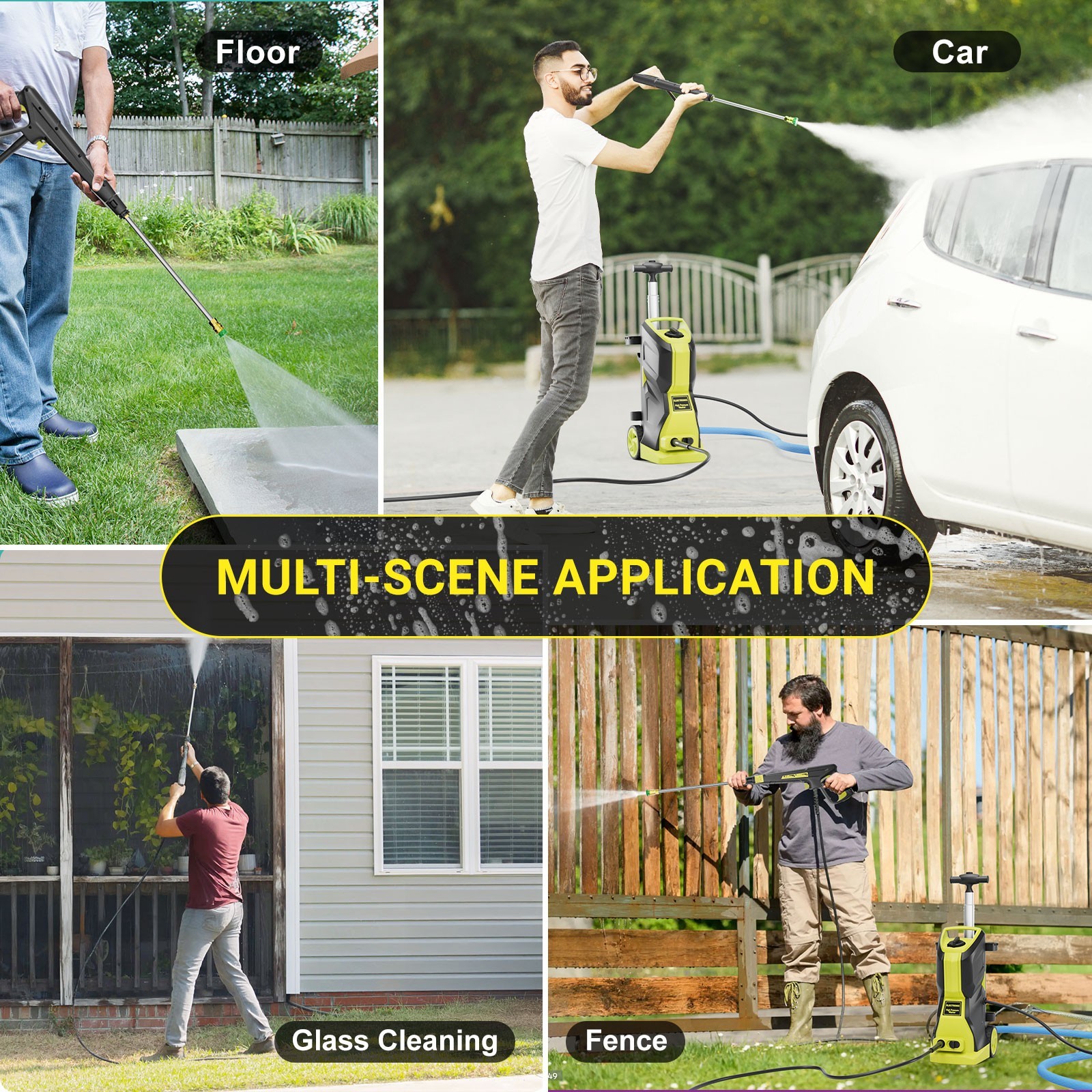 4200 PSI Electric Pressure Washer with 2.8GPM With 25FT Hose for car,home,yard