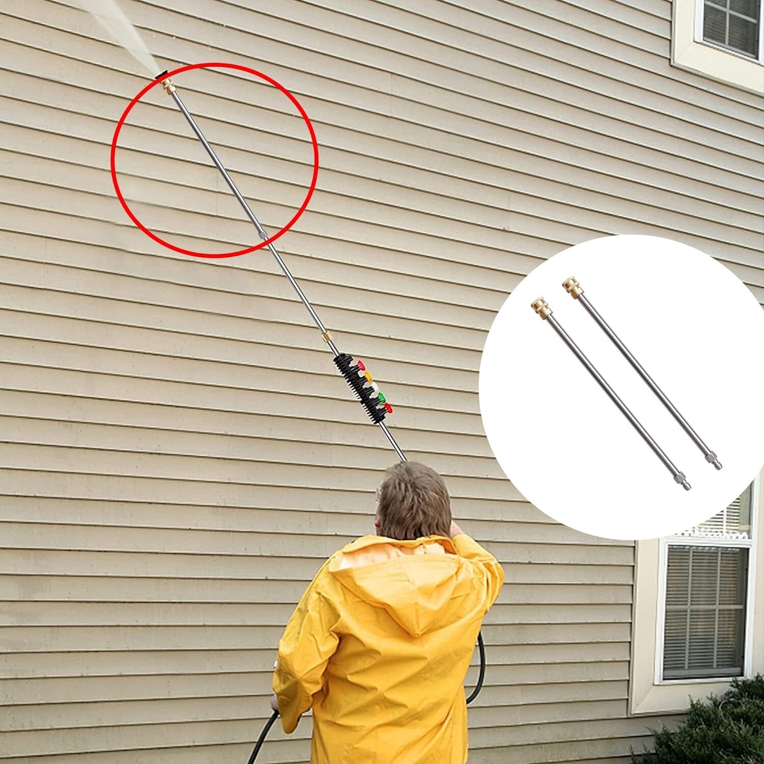 Durable 2-Pack Stainless Steel Extension Wand Set – Compatible with Most Brands