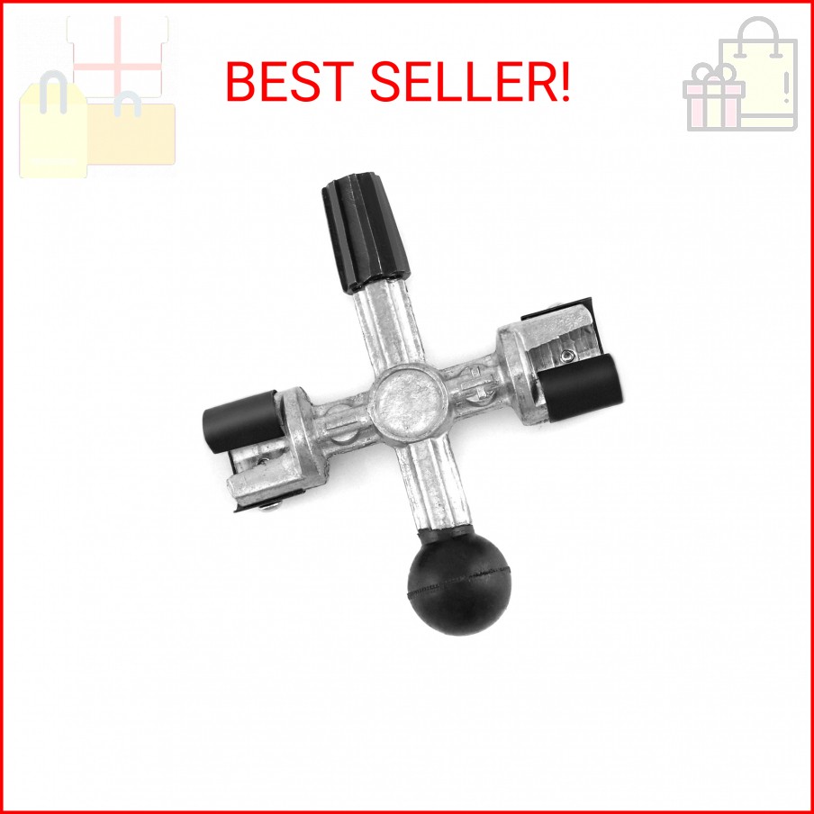 QWORK Battery Post Cleaner, 1 Pack 4-Way Battery Terminal Post Scraper Cleaning