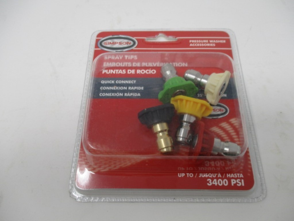 5 Pcs Simpson 80145 Spray Pressure Washer Tips 3400 PSI