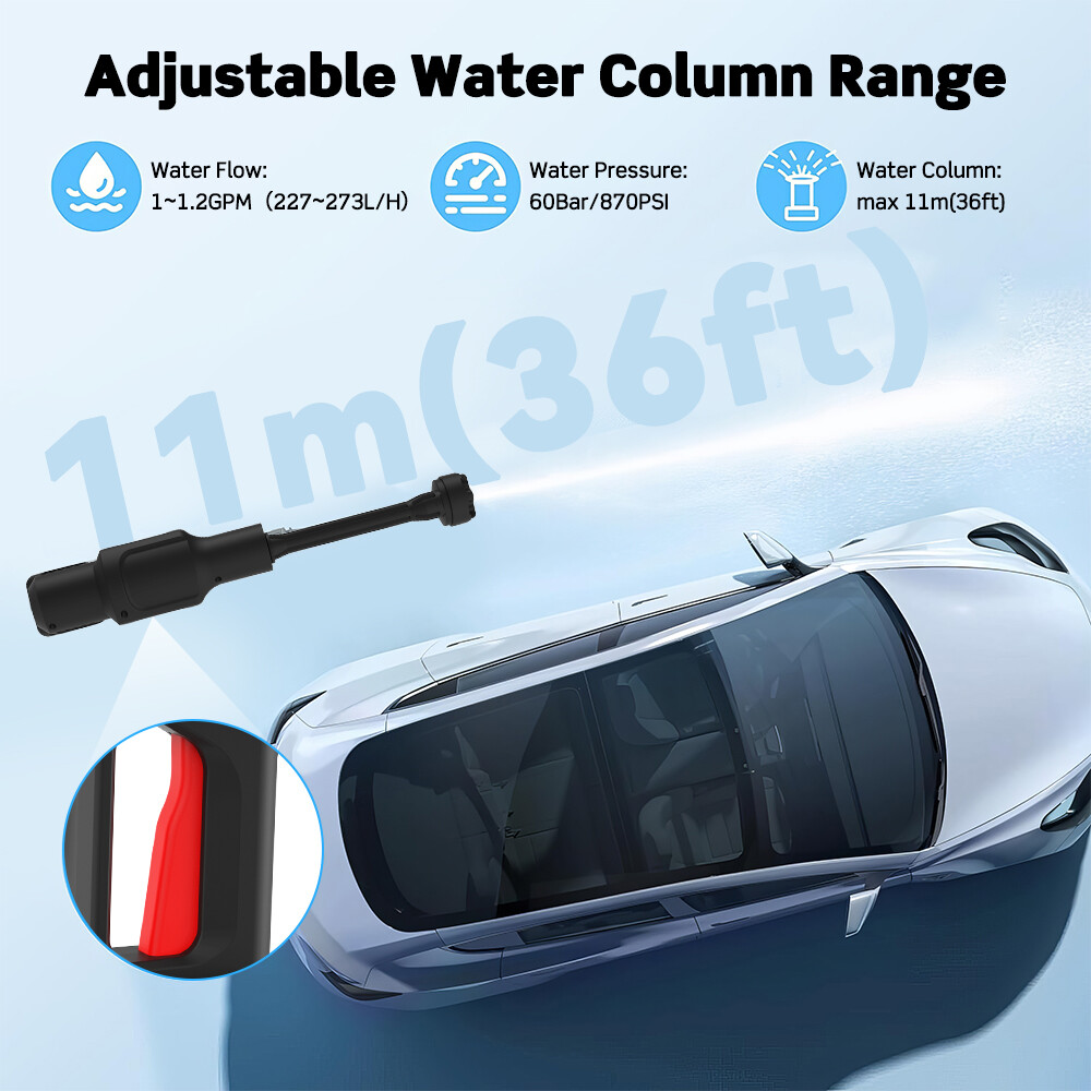 Cordless Electric High Pressure Water Spray Car Gun Portable Washer Cleaner Auto