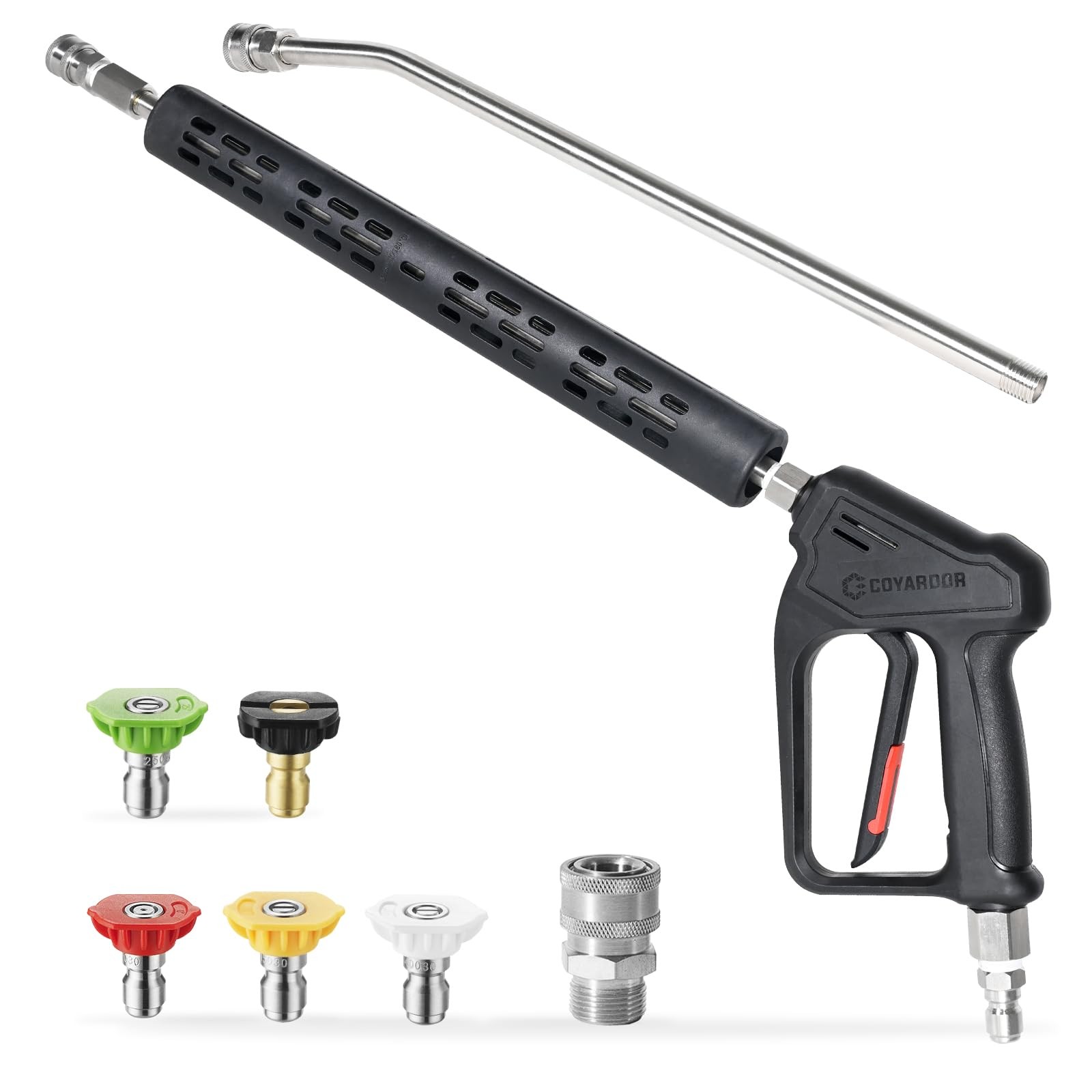 Pressure Washer Gun Wand with Swivel, Durable 304 Stainless Steel Extension L…