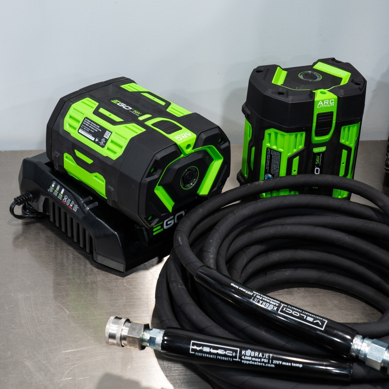 EGO Power+ Cordless Pressure Washer | Level 2 Kit MTM Gunn Cannon 50′ Hose