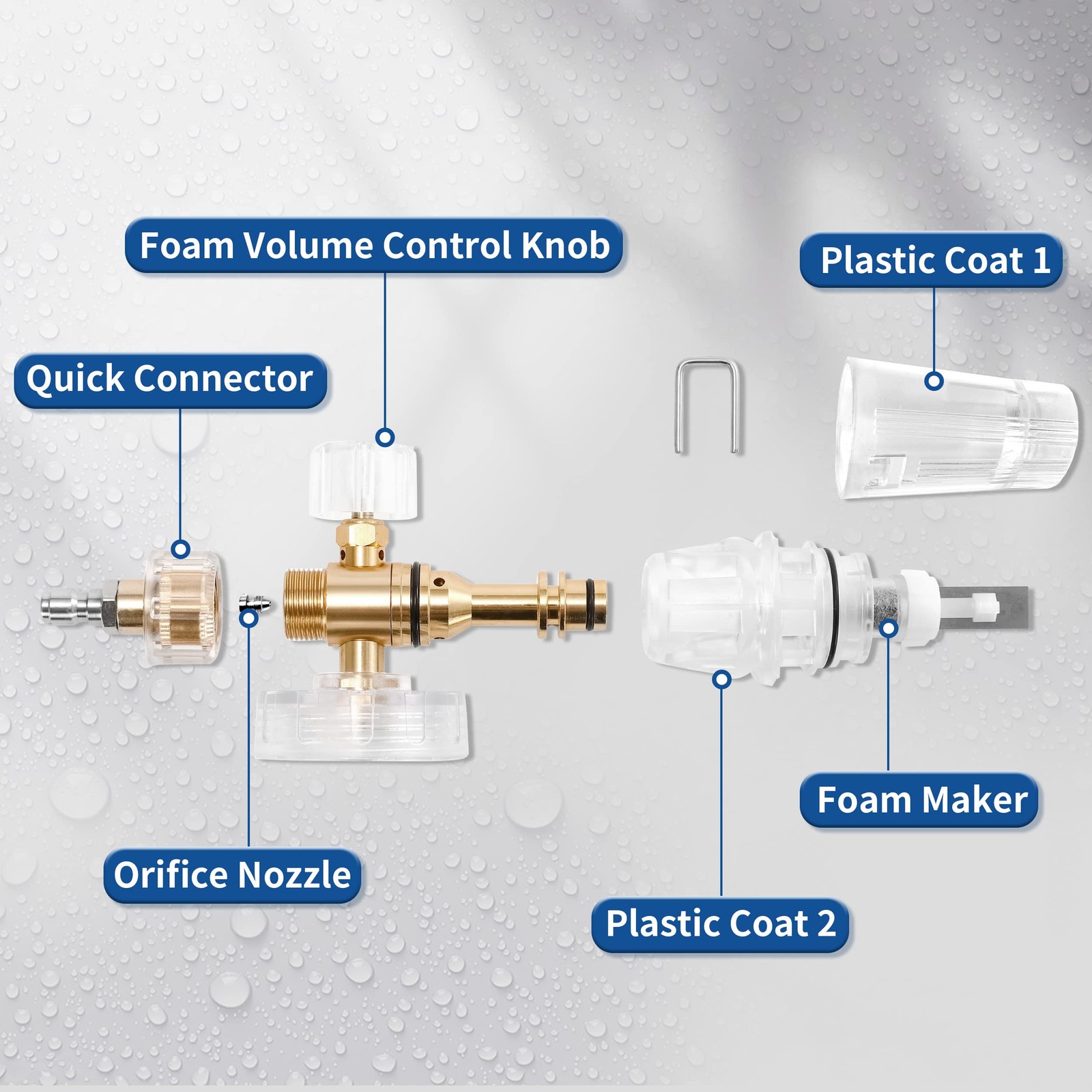 Pressure Washer Foam Cannon, Adjustable Snow Foam Lance with M22 and 1/4 Inch…